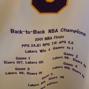 Kobe Bryant hardwood classic original 2001 finals